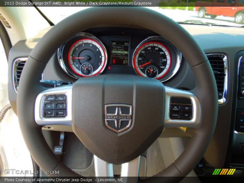 Bright White / Dark Graystone/Medium Graystone 2013 Dodge Durango SXT AWD