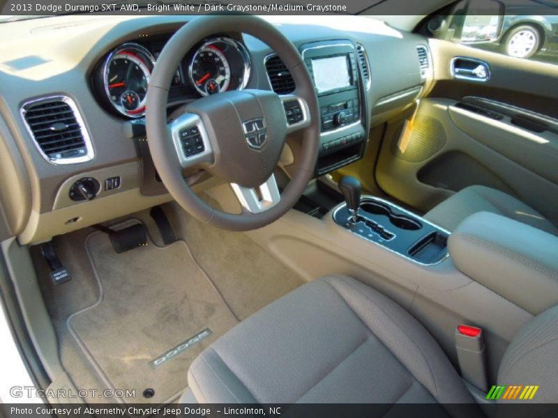Bright White / Dark Graystone/Medium Graystone 2013 Dodge Durango SXT AWD