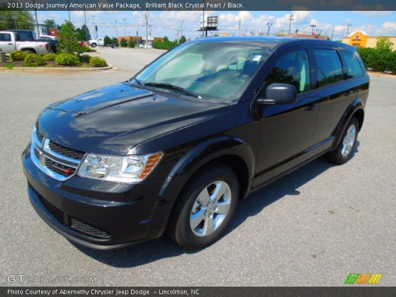 Brilliant Black Crystal Pearl / Black 2013 Dodge Journey American Value Package