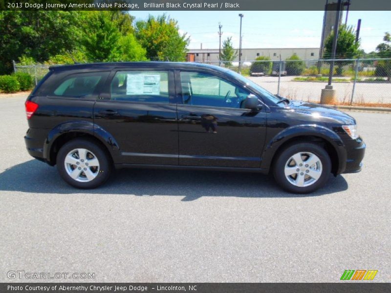 Brilliant Black Crystal Pearl / Black 2013 Dodge Journey American Value Package