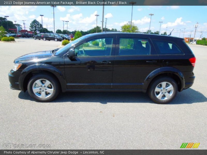 Brilliant Black Crystal Pearl / Black 2013 Dodge Journey American Value Package