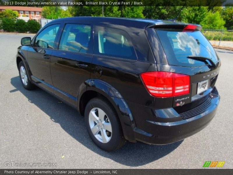 Brilliant Black Crystal Pearl / Black 2013 Dodge Journey American Value Package