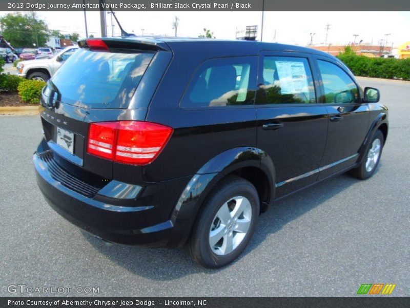 Brilliant Black Crystal Pearl / Black 2013 Dodge Journey American Value Package