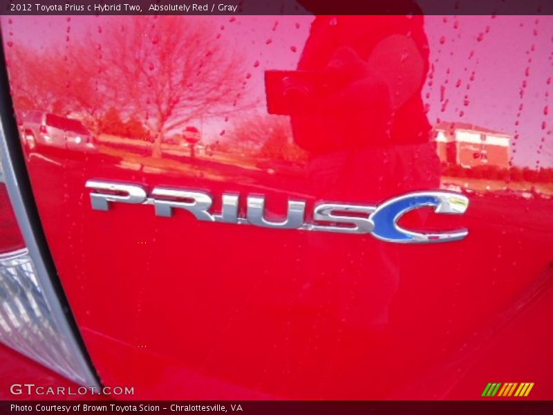 Absolutely Red / Gray 2012 Toyota Prius c Hybrid Two