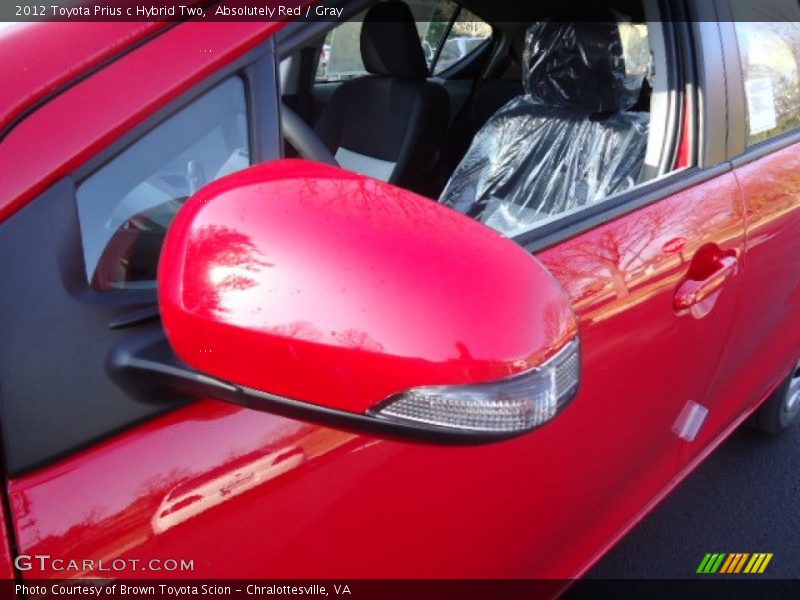 Absolutely Red / Gray 2012 Toyota Prius c Hybrid Two