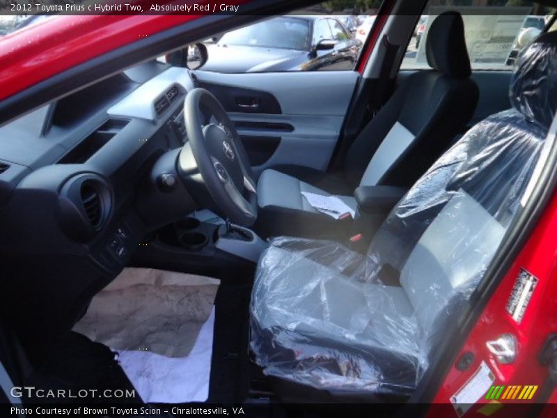Absolutely Red / Gray 2012 Toyota Prius c Hybrid Two
