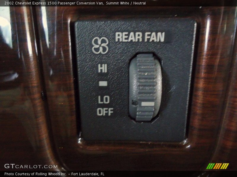 Controls of 2002 Express 1500 Passenger Conversion Van