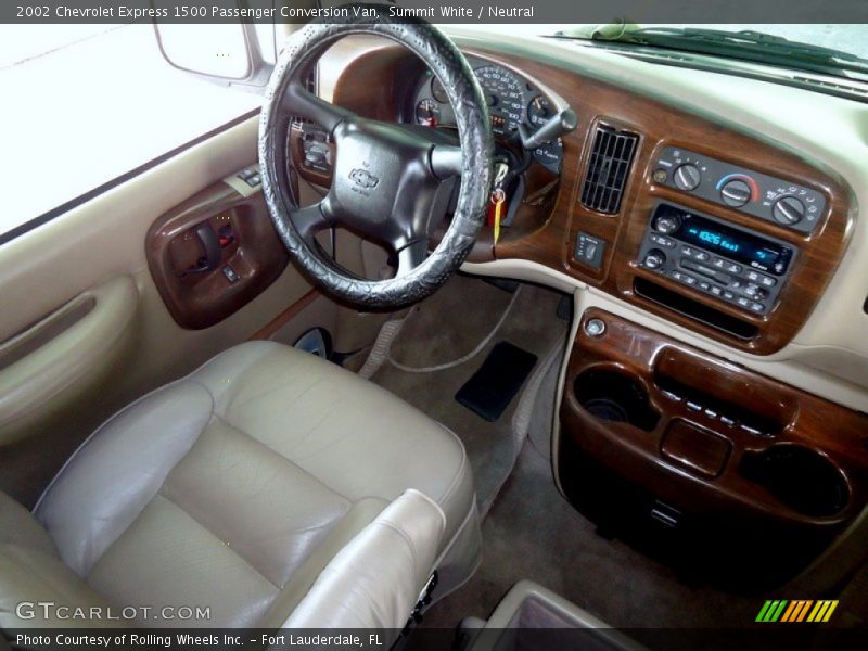 Summit White / Neutral 2002 Chevrolet Express 1500 Passenger Conversion Van