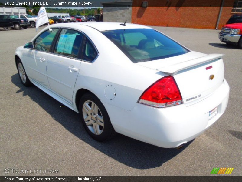 Summit White / Ebony 2012 Chevrolet Impala LT
