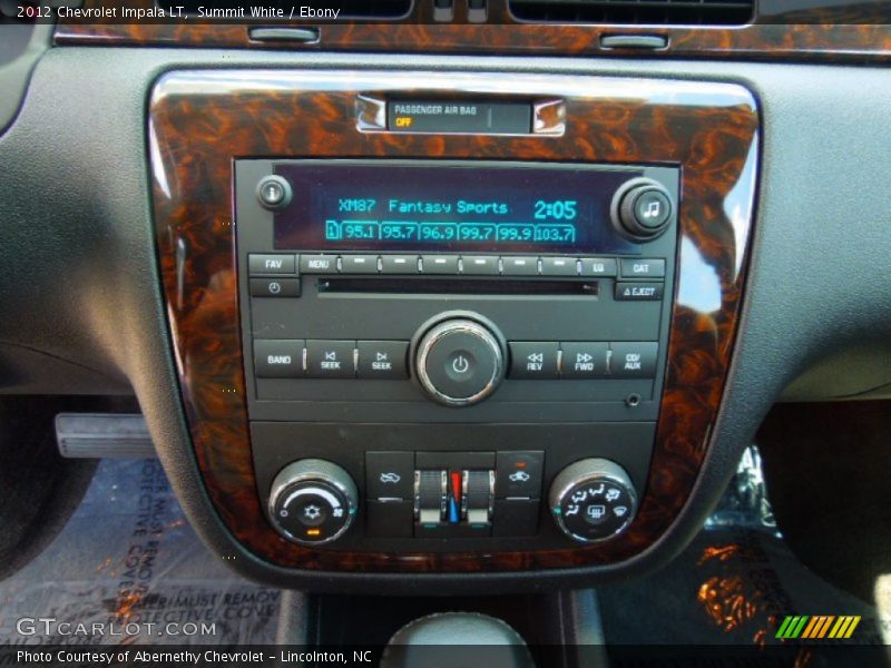 Summit White / Ebony 2012 Chevrolet Impala LT