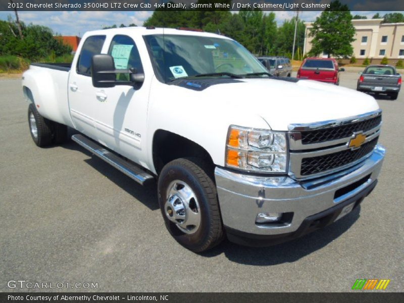 Summit White / Dark Cashmere/Light Cashmere 2012 Chevrolet Silverado 3500HD LTZ Crew Cab 4x4 Dually