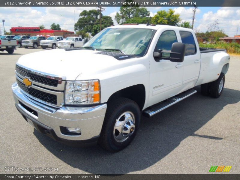 Summit White / Dark Cashmere/Light Cashmere 2012 Chevrolet Silverado 3500HD LTZ Crew Cab 4x4 Dually
