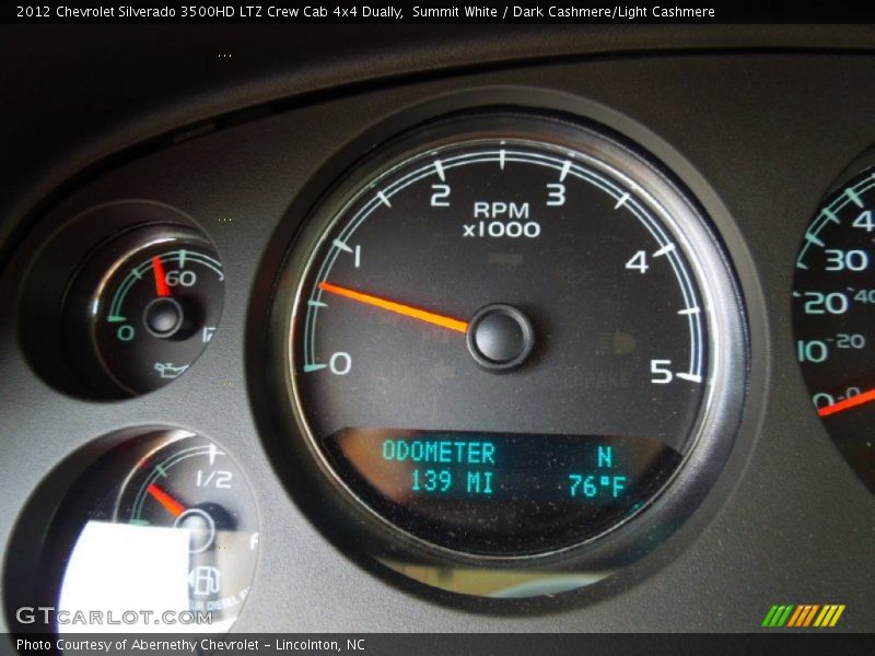 Summit White / Dark Cashmere/Light Cashmere 2012 Chevrolet Silverado 3500HD LTZ Crew Cab 4x4 Dually