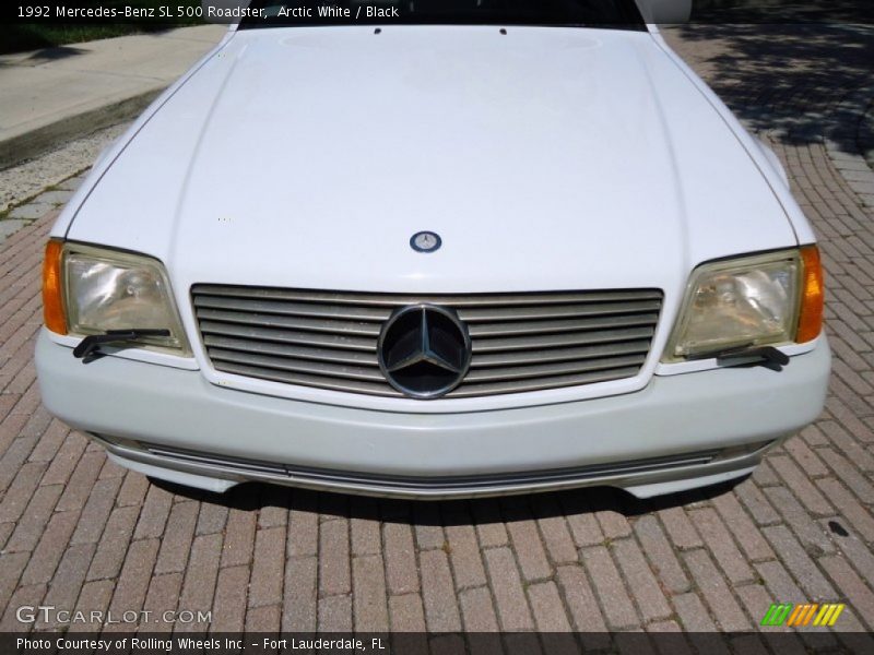 Arctic White / Black 1992 Mercedes-Benz SL 500 Roadster