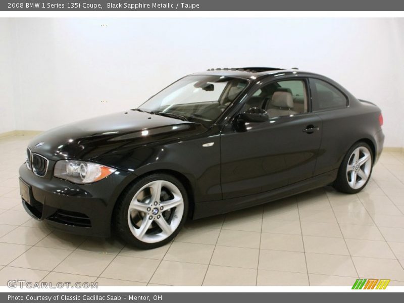 Black Sapphire Metallic / Taupe 2008 BMW 1 Series 135i Coupe