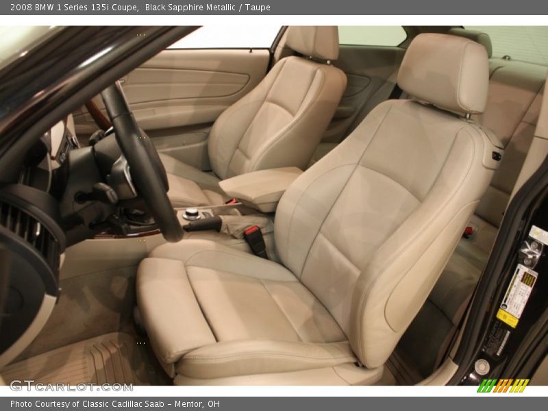Black Sapphire Metallic / Taupe 2008 BMW 1 Series 135i Coupe