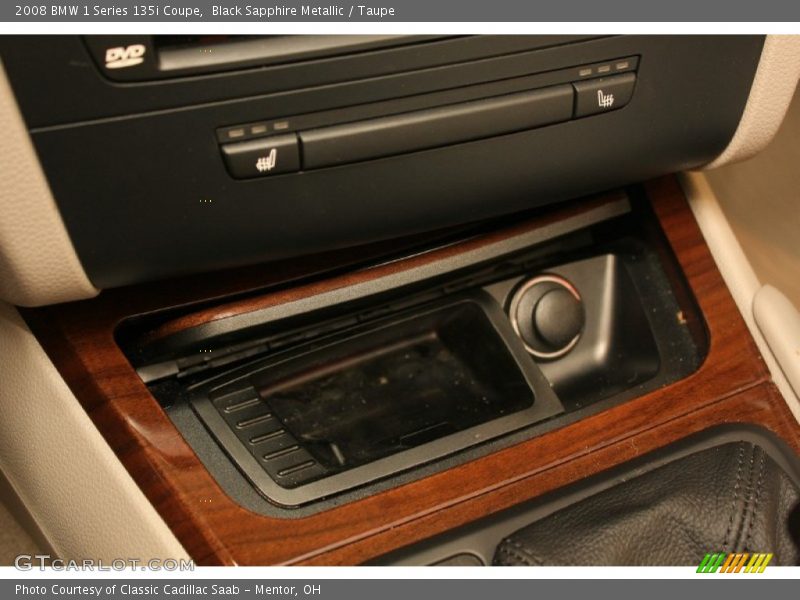 Black Sapphire Metallic / Taupe 2008 BMW 1 Series 135i Coupe