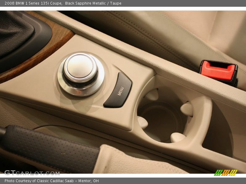 Black Sapphire Metallic / Taupe 2008 BMW 1 Series 135i Coupe