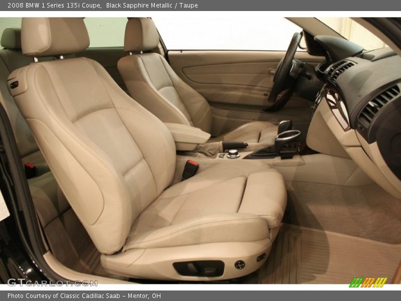Black Sapphire Metallic / Taupe 2008 BMW 1 Series 135i Coupe