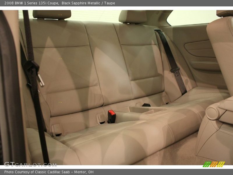 Black Sapphire Metallic / Taupe 2008 BMW 1 Series 135i Coupe