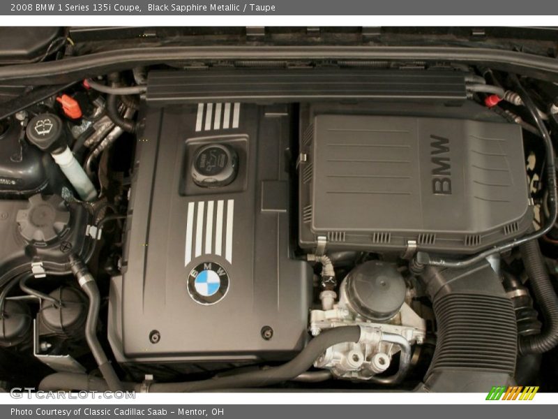 Black Sapphire Metallic / Taupe 2008 BMW 1 Series 135i Coupe