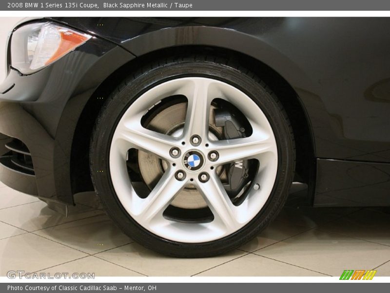 Black Sapphire Metallic / Taupe 2008 BMW 1 Series 135i Coupe
