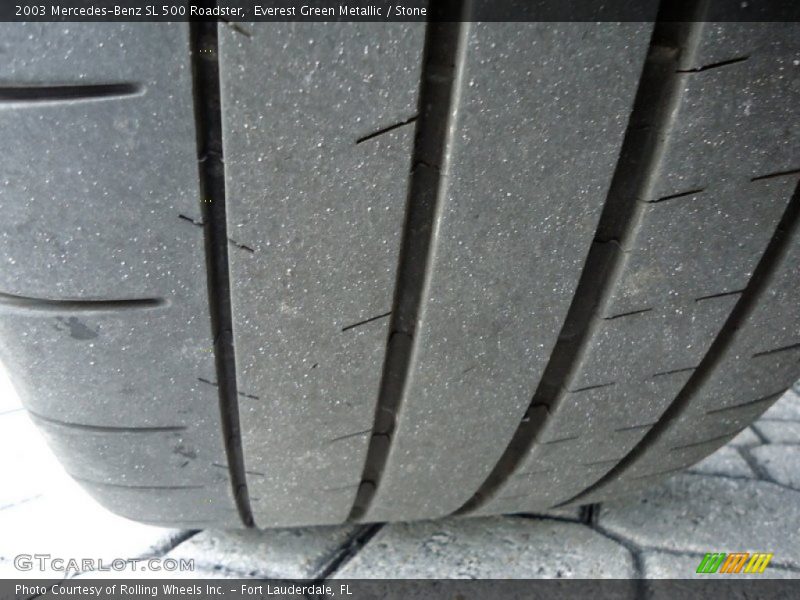 Everest Green Metallic / Stone 2003 Mercedes-Benz SL 500 Roadster