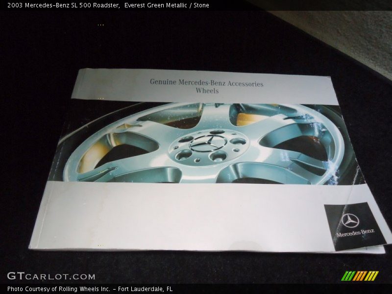 Everest Green Metallic / Stone 2003 Mercedes-Benz SL 500 Roadster