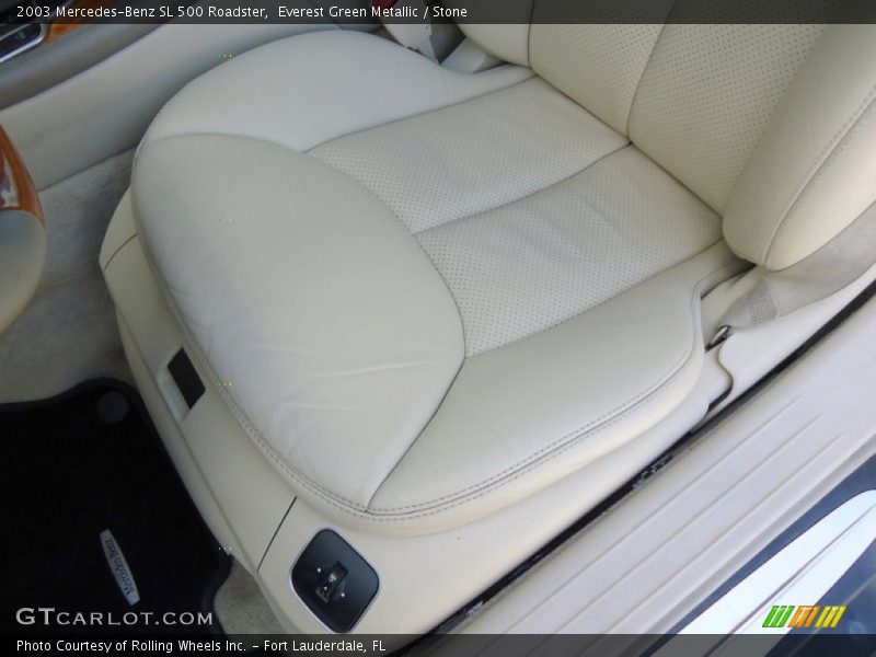 Everest Green Metallic / Stone 2003 Mercedes-Benz SL 500 Roadster