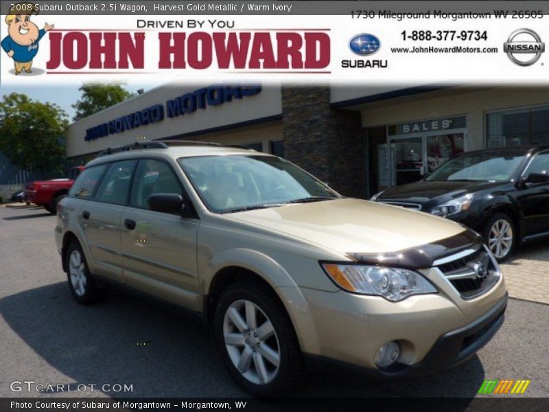 Harvest Gold Metallic / Warm Ivory 2008 Subaru Outback 2.5i Wagon