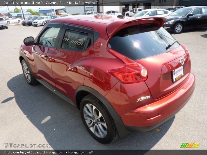 Cayenne Red / Black/Red w/Red Trim 2011 Nissan Juke SL AWD