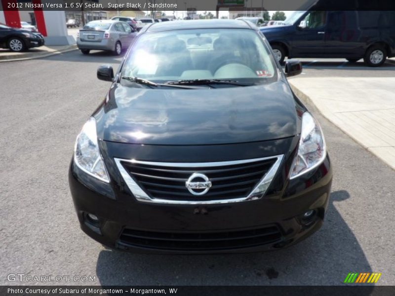 Super Black / Sandstone 2012 Nissan Versa 1.6 SV Sedan