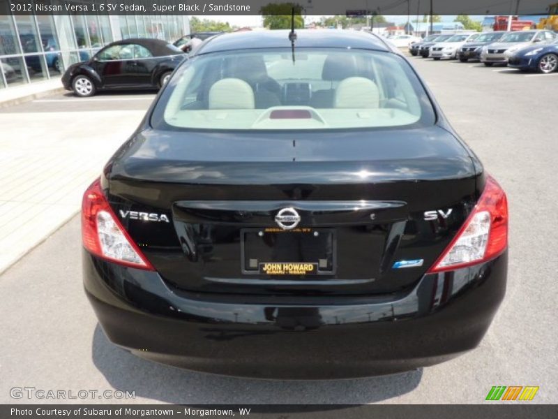Super Black / Sandstone 2012 Nissan Versa 1.6 SV Sedan