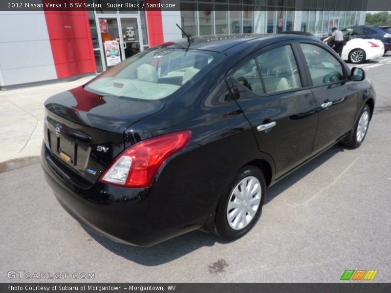 Super Black / Sandstone 2012 Nissan Versa 1.6 SV Sedan