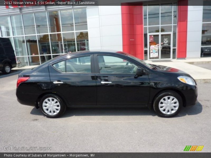 Super Black / Sandstone 2012 Nissan Versa 1.6 SV Sedan