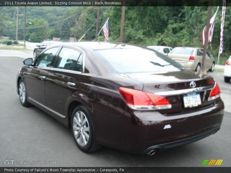 Sizzling Crimson Mica / Black/Bordeaux 2011 Toyota Avalon Limited