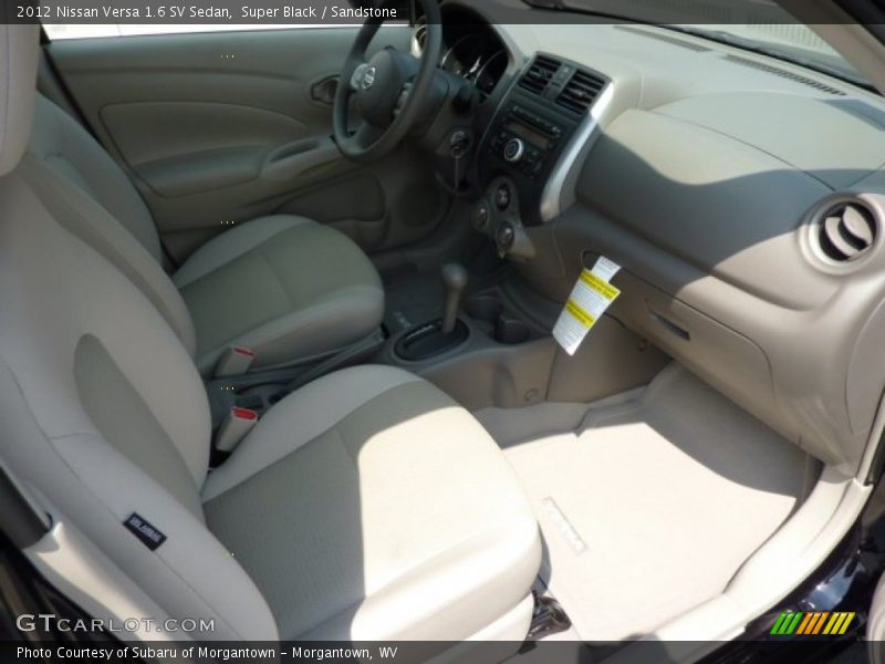 Super Black / Sandstone 2012 Nissan Versa 1.6 SV Sedan