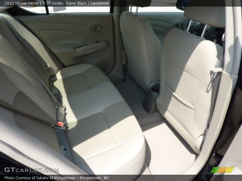 Super Black / Sandstone 2012 Nissan Versa 1.6 SV Sedan
