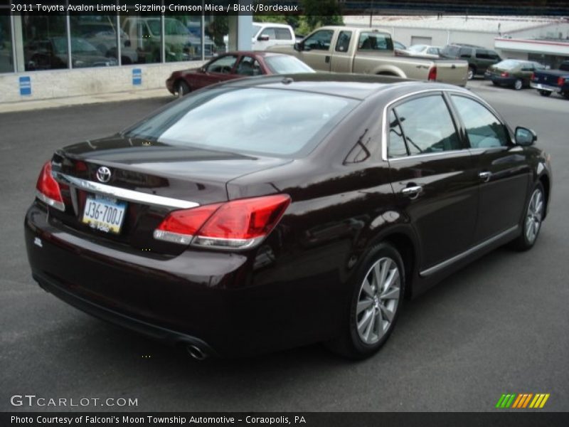 Sizzling Crimson Mica / Black/Bordeaux 2011 Toyota Avalon Limited