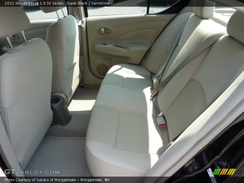 Super Black / Sandstone 2012 Nissan Versa 1.6 SV Sedan