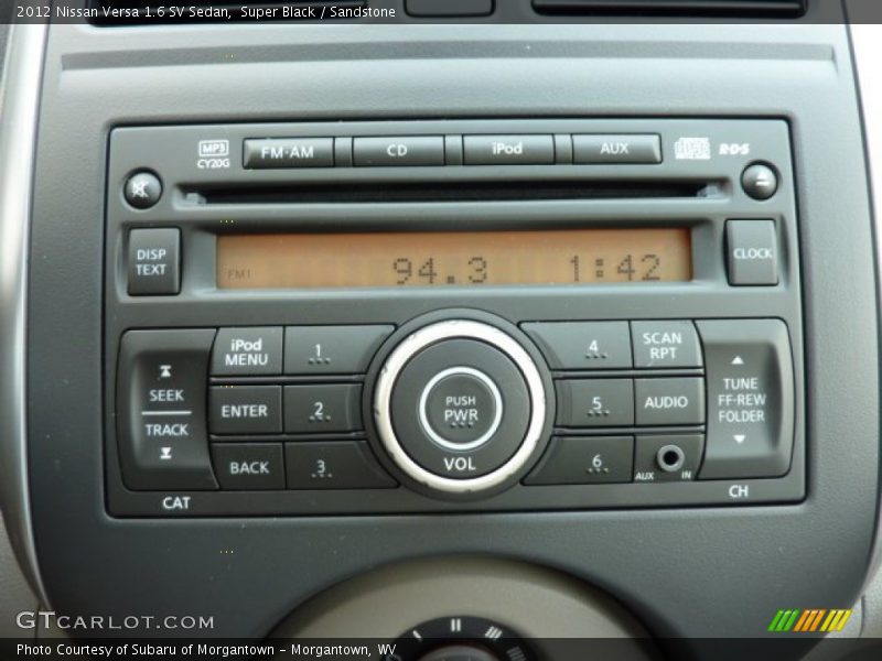 Super Black / Sandstone 2012 Nissan Versa 1.6 SV Sedan