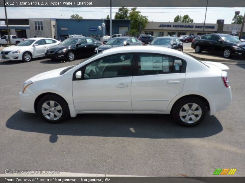 Aspen White / Charcoal 2012 Nissan Sentra 2.0