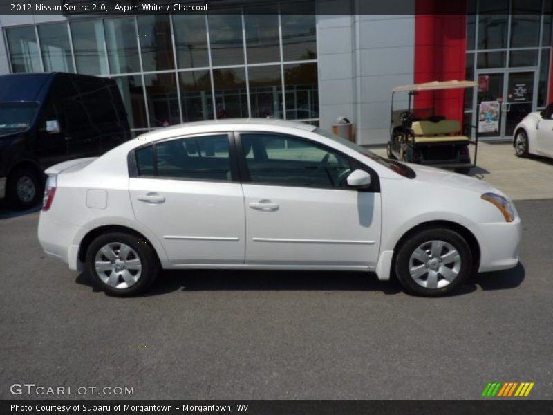 Aspen White / Charcoal 2012 Nissan Sentra 2.0