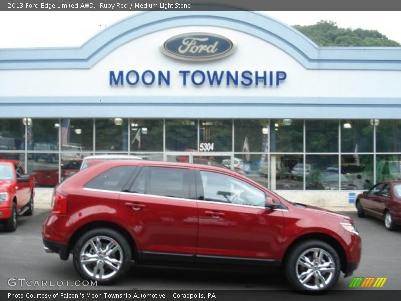 Ruby Red / Medium Light Stone 2013 Ford Edge Limited AWD