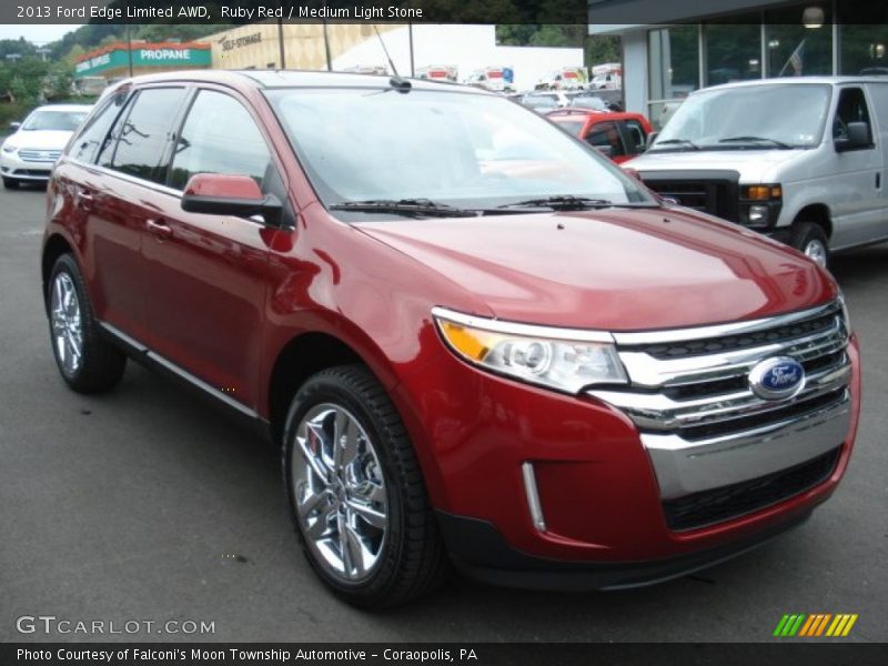 Ruby Red / Medium Light Stone 2013 Ford Edge Limited AWD