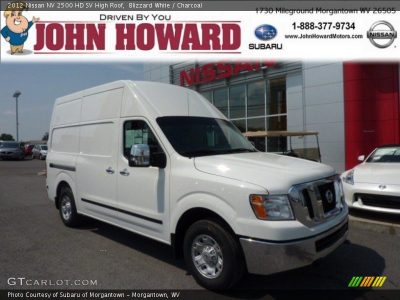Blizzard White / Charcoal 2012 Nissan NV 2500 HD SV High Roof