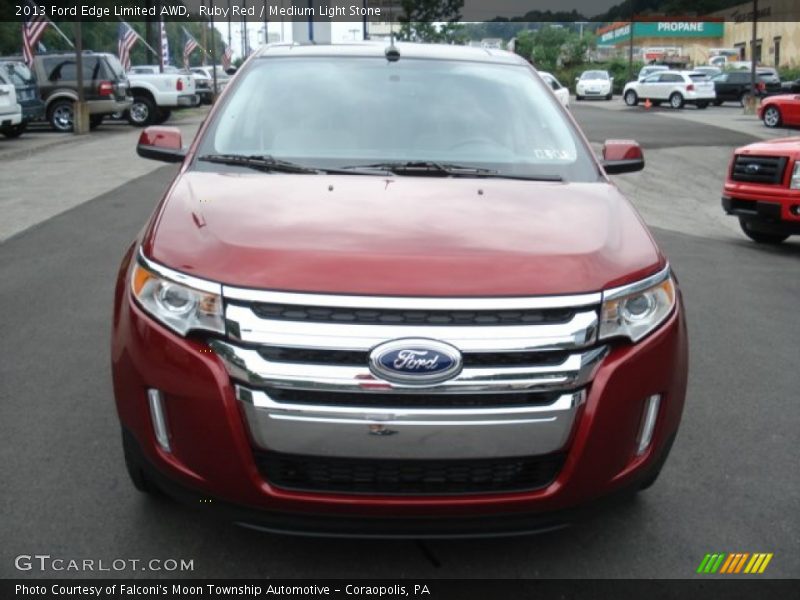 Ruby Red / Medium Light Stone 2013 Ford Edge Limited AWD