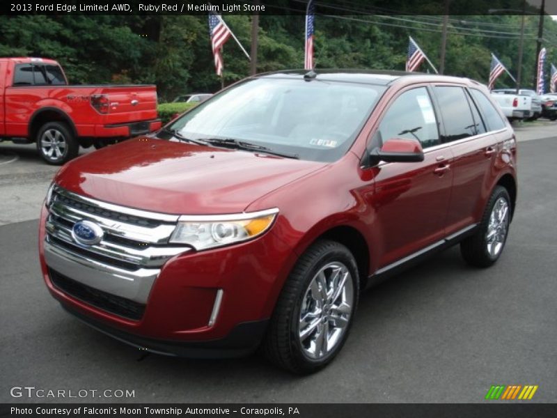 Ruby Red / Medium Light Stone 2013 Ford Edge Limited AWD