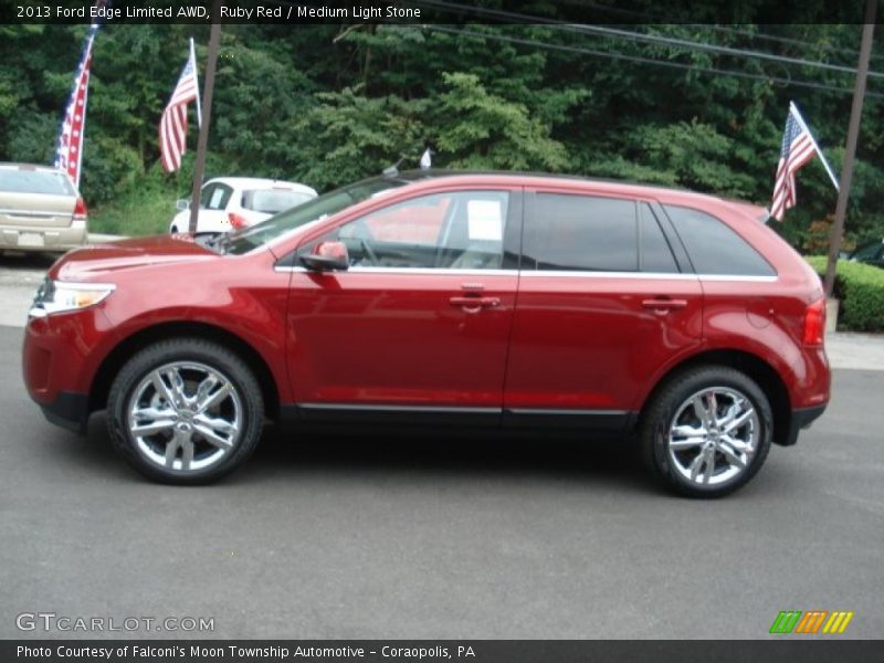 Ruby Red / Medium Light Stone 2013 Ford Edge Limited AWD