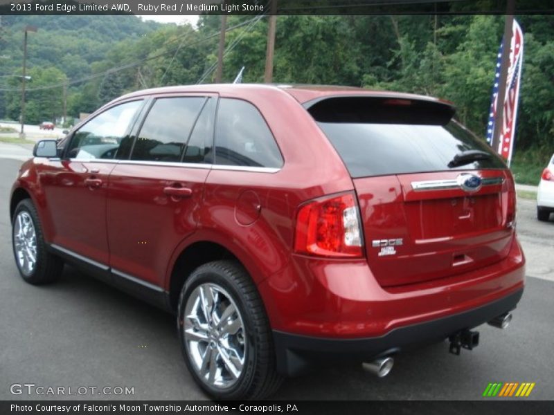Ruby Red / Medium Light Stone 2013 Ford Edge Limited AWD
